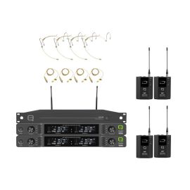 Q-Audio QWM-1970 4 Way Headworn Lapel System with ADU