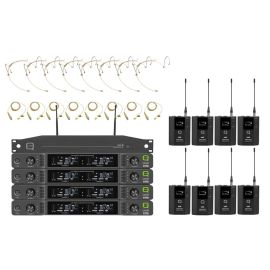 Q-Audio QWM-1970 8 Way Headworn Lapel System with ADU
