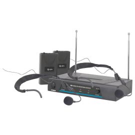 QTX VN2 Twin Headworn Neckband VHF Radio Mic Kit