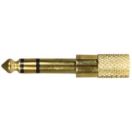 QTX 3.5mm - 6.3mm Headphone Jack Adaptor Gold