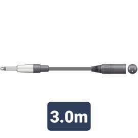 QTX 6.3mm Jack - XLR M Lead 3m