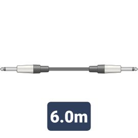 QTX 6.3mm Mono Jack Plug - 6.3mm Mono Jack Plug 6m