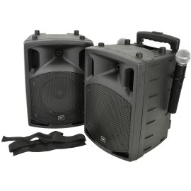 QTX PAV8 Portable PA Set with UHF Mics, Bluetooth DVD