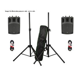 QTX QX10BT (Pair) Speaker Package with Stands and Cables