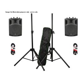 QTX QX8BT (Pair) Speaker Package with Stands and Cables