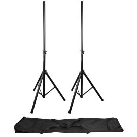QTX Steel Speaker Stands Kit + Bag