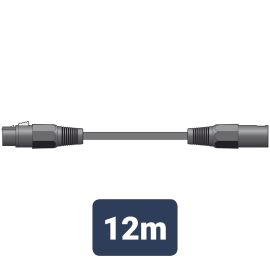 QTX XLR Fem - Male Mic Lead 12M Black