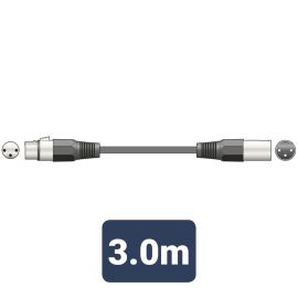 QTX XLR Fem - Male Microphone Lead 3m