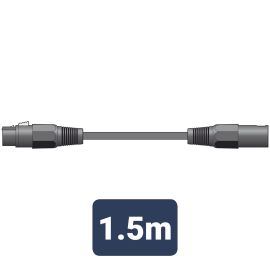 QTX XLR Female - Male Microphone Lead 1.5m