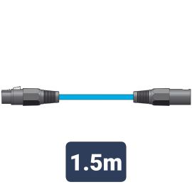 QTX XLRF - XLRM MIC LEAD 1.5M BLUE