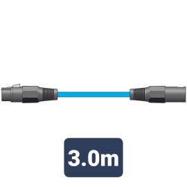 QTX XLRF - XLRM MIC LEAD 3M BLUE