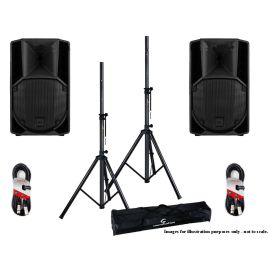 RCF 2x ART 710-A MK5 with Stands & Cables