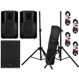 RCF 2x ART 710 MK5 + 705-AS MK3 + Speaker Stands + Cables Package