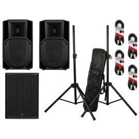 RCF 2x ART 712 MK5 + 708-AS MK3 + Speaker Stands + Cables Package