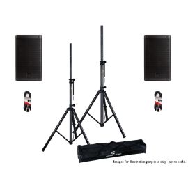 RCF 2x ART 910-A with Stands & Cables