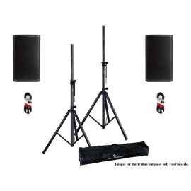 RCF 2x ART 932-A with Stands & Cables