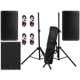 RCF 2x ART 932 MK5 + 905-AS MK3 + Speaker Stands + Cables Package