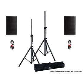 RCF 2x ART 935-A with Stands & Cables