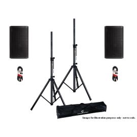 RCF 2x ART 945-A with Stands & Cables