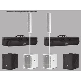 RCF 2x Evox 12 Active Two Column Array Speaker System White Covers