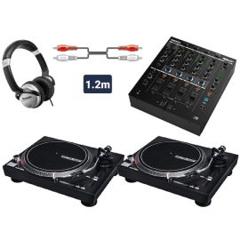 Reloop RP-4000 MK2 PAIR + RMX-44 BTMixer Package