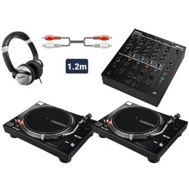 Reloop RP-7000 MK2 PAIR + RMX-44 BTMixer Package