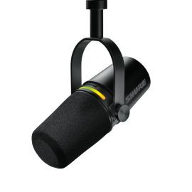 Shure MV7+ Podcast Microphone Black – USB-C/XLR, Voice Isolation