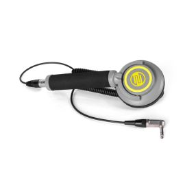 Side profile of Reloop headphone with neon highlights