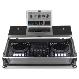 UDG Ultimate Flight Case Pioneer DDJ-1000 Silver Plus (Laptop Shelf + Wheels)