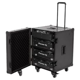 UDG FlightCase Trunk for Set CDJ/MIXER Black Plus (Trolley & Wheels)