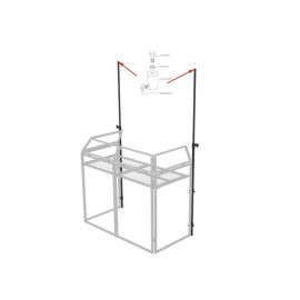 Ultimax DJ Booth Lighting Pole with Spigots and carry bag, White