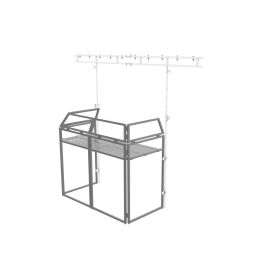 Ultimax DJBoothGP-WH DJ Booth Goal Post System with Carry Bag in White