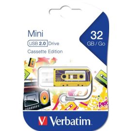 Verbatim Store'n'Go USB Drive 32GB - Cassette Yellow