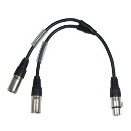 W Audio 0.25m XLR Female - 2 x XLR Male Cable