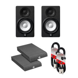 Yamaha HS5 (PAIR) With Isolation PADS & Cables Package