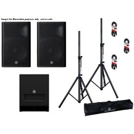 Yamaha Nexo DXR15 Mk2 +1x DXS15 MK2 + Stands + Cables