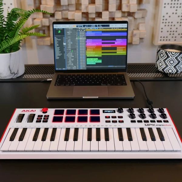 Akai MPK Mini Plus White MIDI Keyboard | DJ Superstore