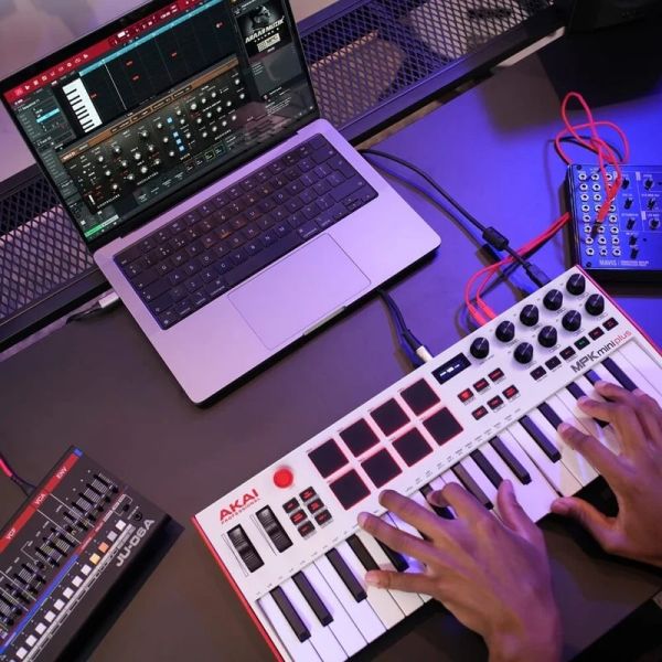 Akai MPK Mini Plus White MIDI Keyboard | DJ Superstore