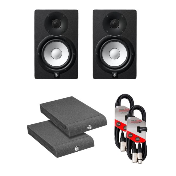 Yamaha HS7 (PAIR) With Isolation PADS & Cables Package