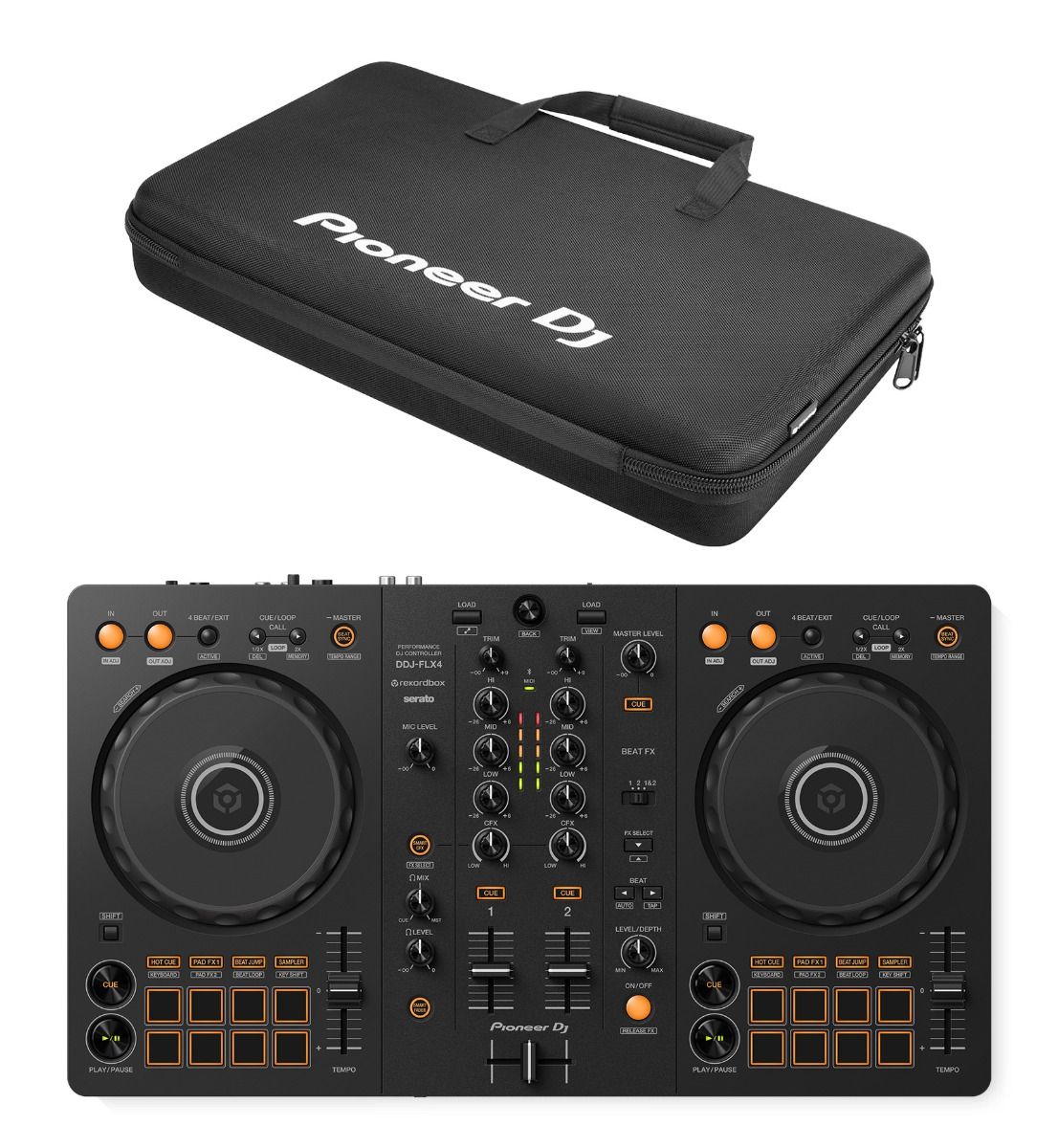 Pioneer DJ DDJ-FLX4【専用バッグ付き】 Pioneer DJ DDJ-FLX4 + Sac à Dos DJ Bag - USB DJ Controller