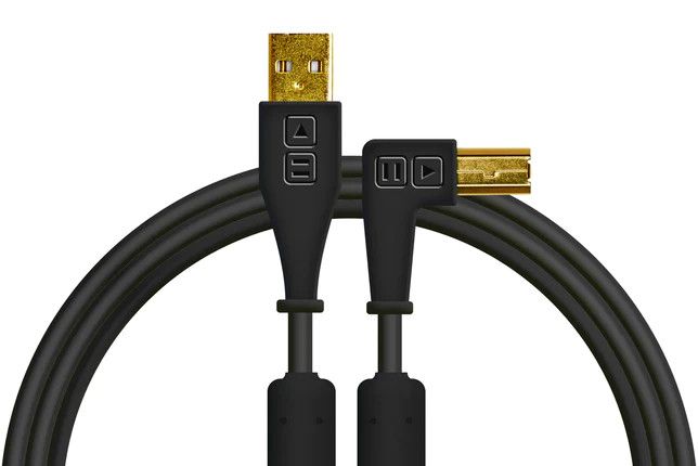 DJ TechTools Chroma Cable USB (A-B) Right Angled 1.5m Black