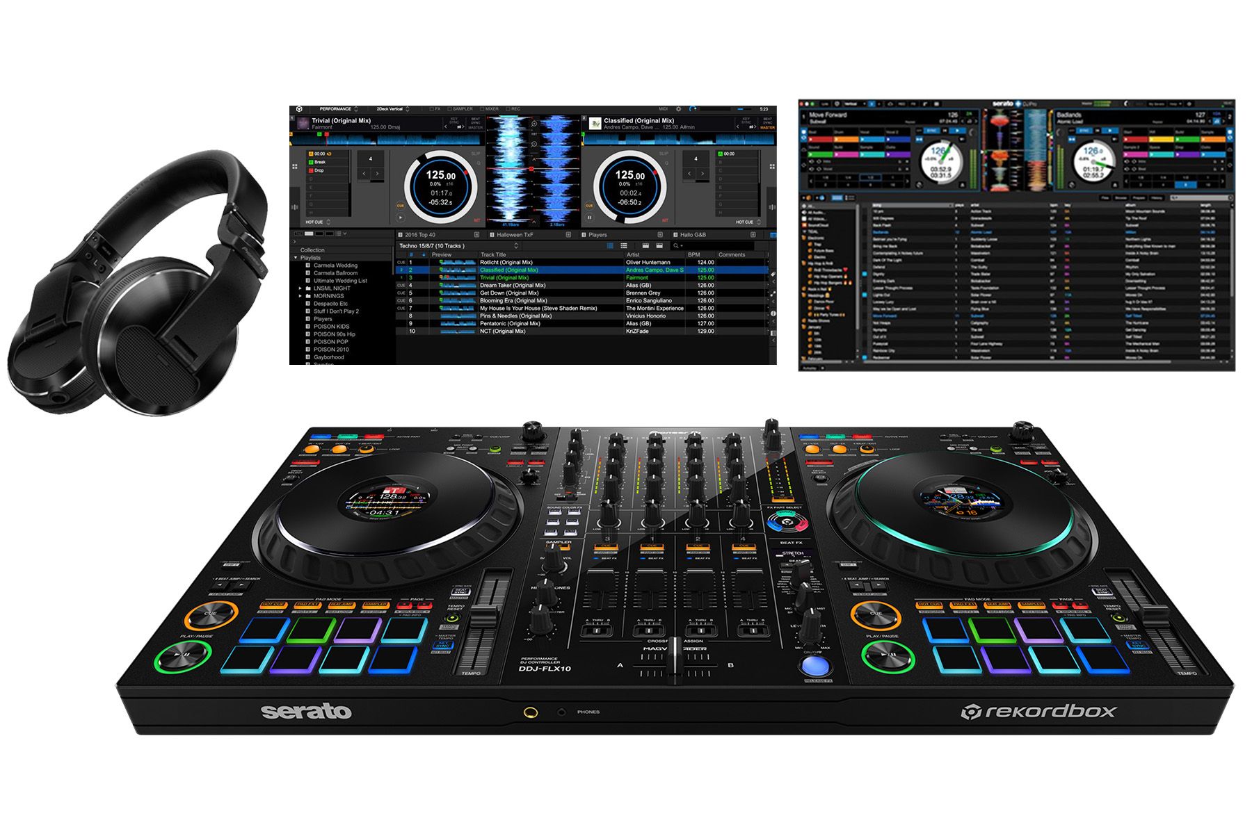 Pioneer DJ DDJ-FLX10 + HDJ-X7 Bundle
