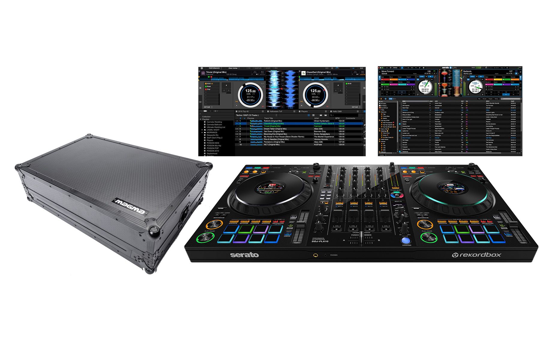 Pioneer DJ DDJ-FLX10 + Multi-Format Workstation XXL Plus