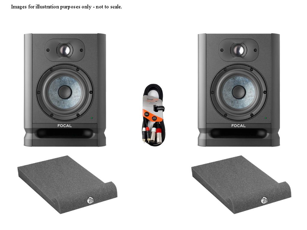 Focal Alpha 50 Evo (Pair) With Isolation Pads & Cables Package