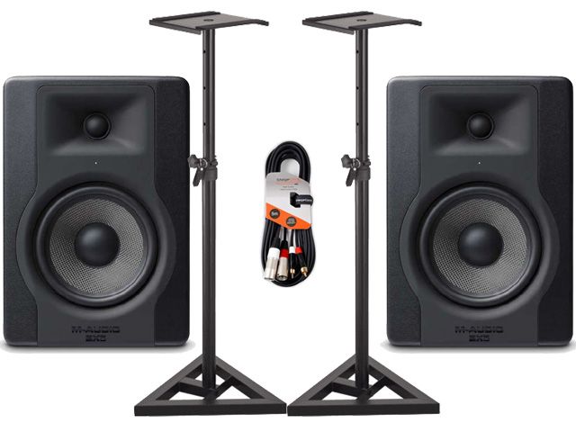 M-AUDIO BX5 D3 パワードスタジオモニター 2台 M-Audio BX5 D3 Pair with Monitor Stands + Cable