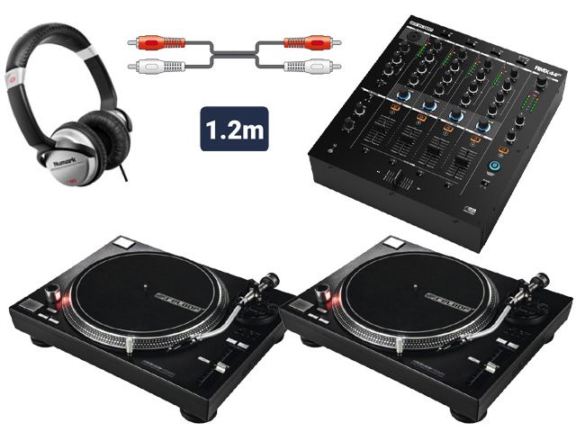 Reloop RP-7000 MK2 PAIR + RMX-44 BTMixer Package