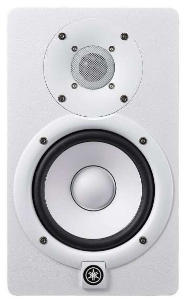 Yamaha HS5 White (PAIR) With Isolation PADS & Cables Package