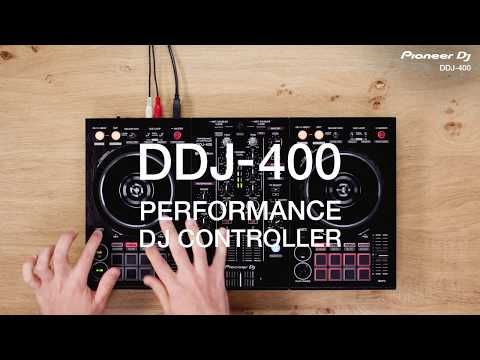 Pioneer DDJ-400 2-Channel DJ Controller for Rekordbox DJ Bundle with Stand Headphones and Austin Bazaar Polishing Cloth 