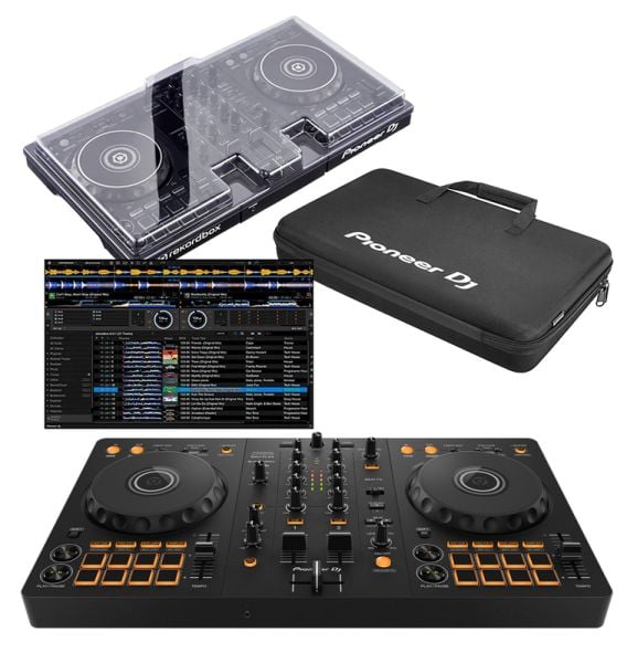 Pioneer DJ DDJ-FLX4 rekordbox Controller + Decksaver + DJC-B Bag