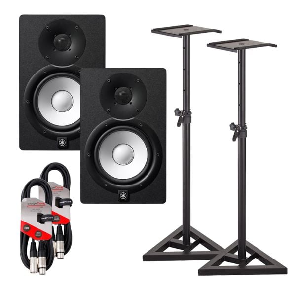 Yamaha HS7 (PAIR) With Speaker Stands + Cables Package
